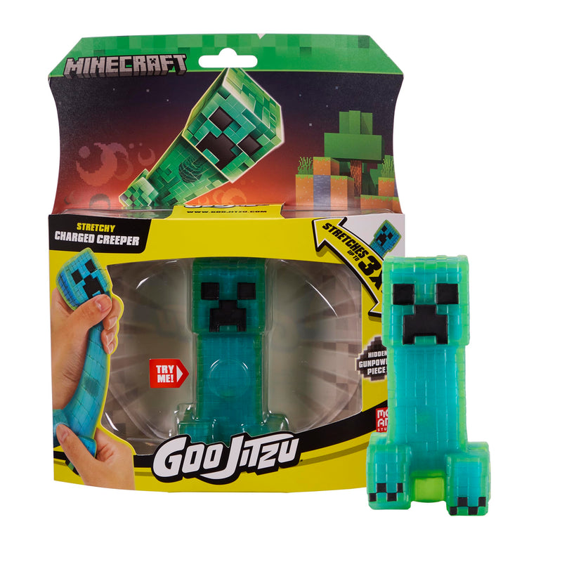 Heroes of Goo Jit Zu Minecraft Stretchy Characters, Creeper, Super Stretchy Goo Filling With Hidden Gunpowder Piece Inside