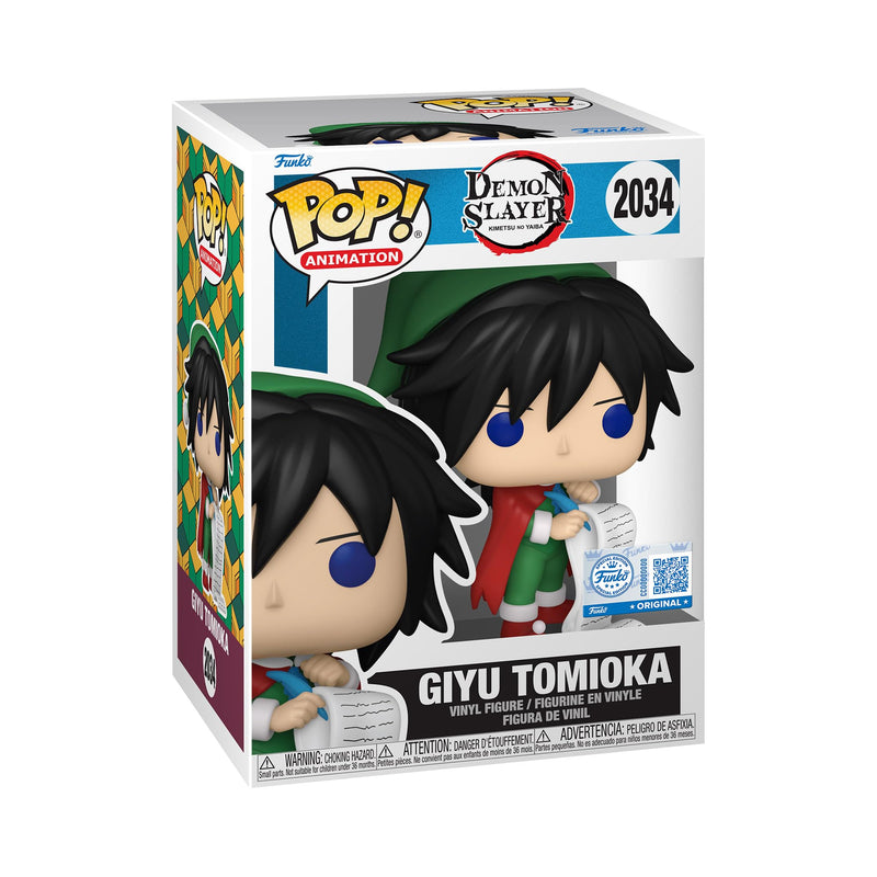 Funko Pop! Animation: Demon Slayer - Giyu - (Holidays) - Amazon Exclusive - Collectable Vinyl Figure - Gift Idea - Official Merchandise - Toys for Kids & Adults - Anime Fans