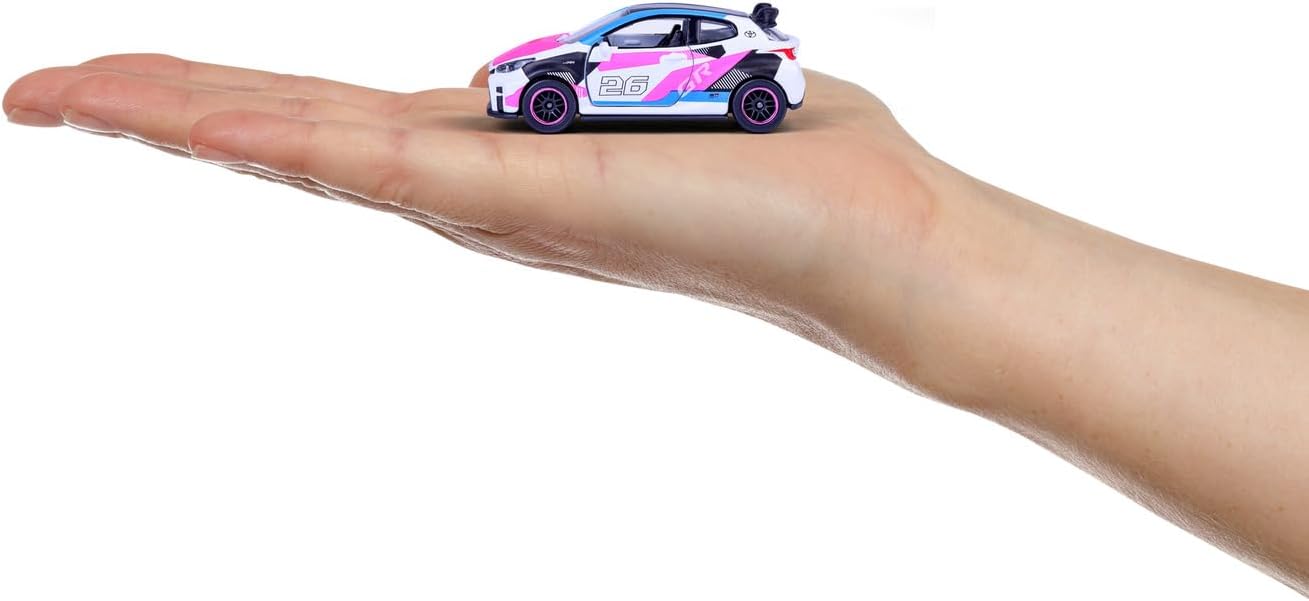 Majorette Neon Racer 5-delige cadeauset - 5 speelgoedauto's met vrijloop, te openen onderdelen, van metaal, 1:64, officieel gelicentieerd, meerkleurig, voor verzamelaars en kinderen vanaf 3 jaar, 7,5