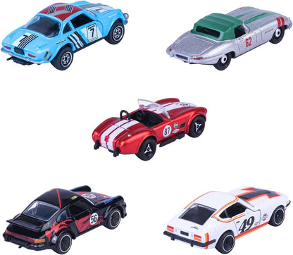 Majorette Vintage Racing 5 Pieces Giftpack diecast cars suitable for play, collect and gift kids and adults