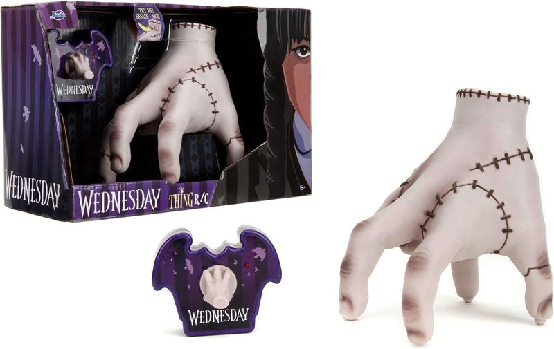 Jada Toys Wednesday Addams RC Thing (18 cm) - Op afstand bestuurde ijskoud handje voor Wednesday fans en kinderen vanaf 8 jaar, speelgoedhand incl. afstandsbediening en batterijen
