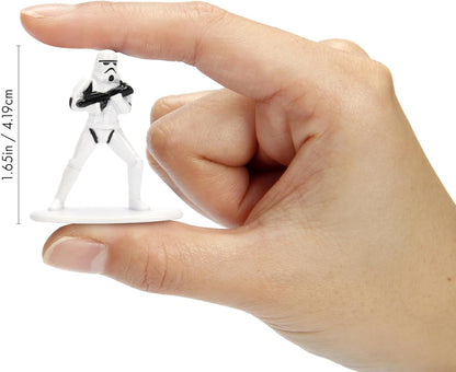 Jada Toys Star Wars Nano Die-Cast Figuren 3er Set, Stormtrooper, Darth Vader, Stormtrooper 2, 4 cm 1.65 Zoll – Mehrfarbig