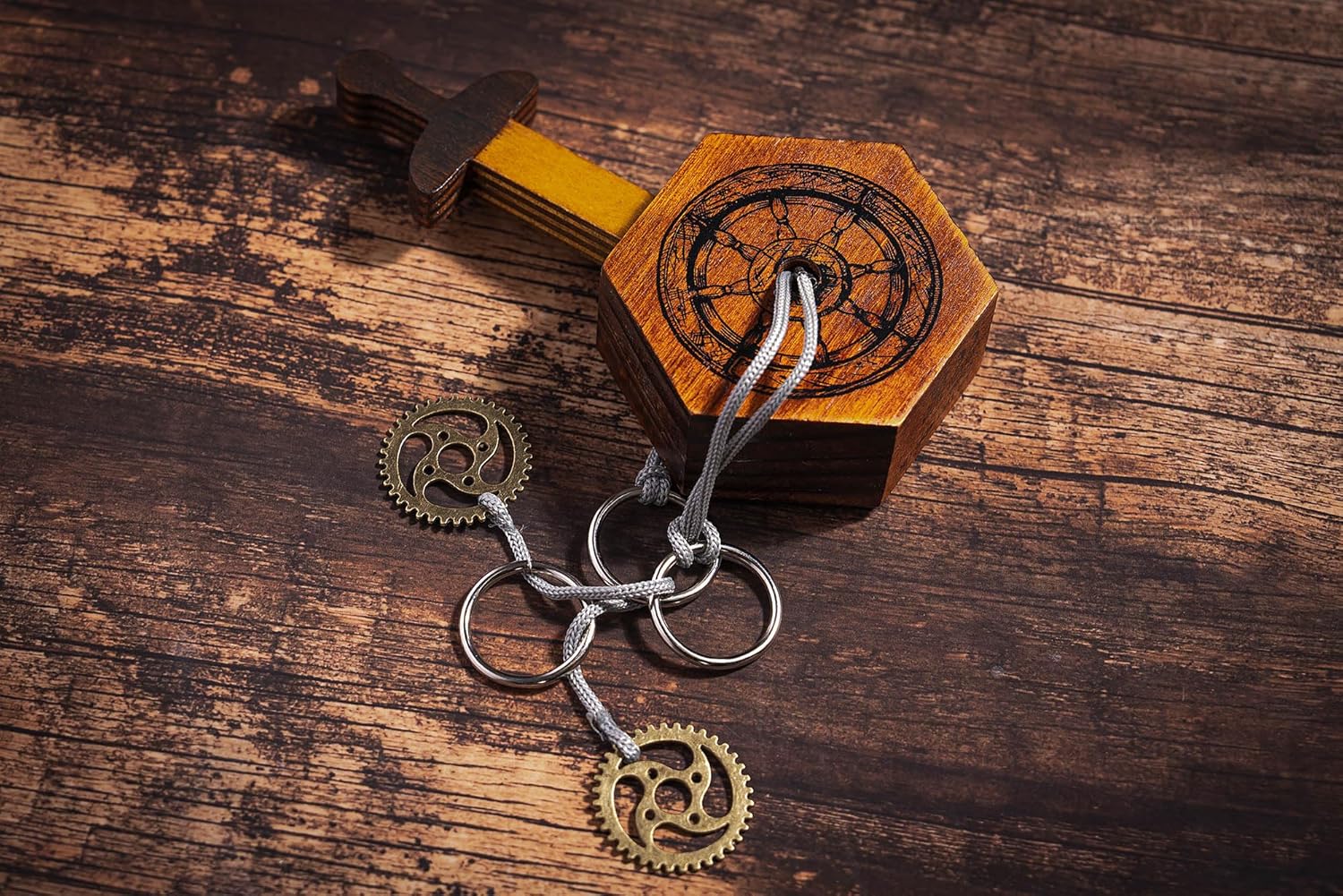 Professor Puzzle Myths & Legends Alexander the Great’s Gordian Knot Puzzle | Wooden Brainteaser Inspired by Ancient Greek Myth | Take-Apart Mechanical Puzzle with Story Booklet