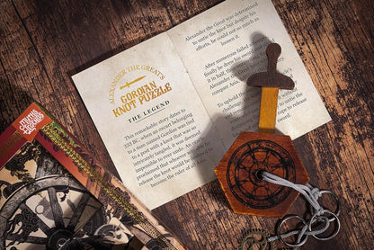 Professor Puzzle Myths & Legends Alexander the Great’s Gordian Knot Puzzle | Wooden Brainteaser Inspired by Ancient Greek Myth | Take-Apart Mechanical Puzzle with Story Booklet