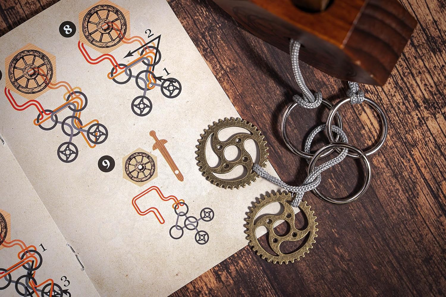 Professor Puzzle Myths & Legends Alexander the Great’s Gordian Knot Puzzle | Wooden Brainteaser Inspired by Ancient Greek Myth | Take-Apart Mechanical Puzzle with Story Booklet