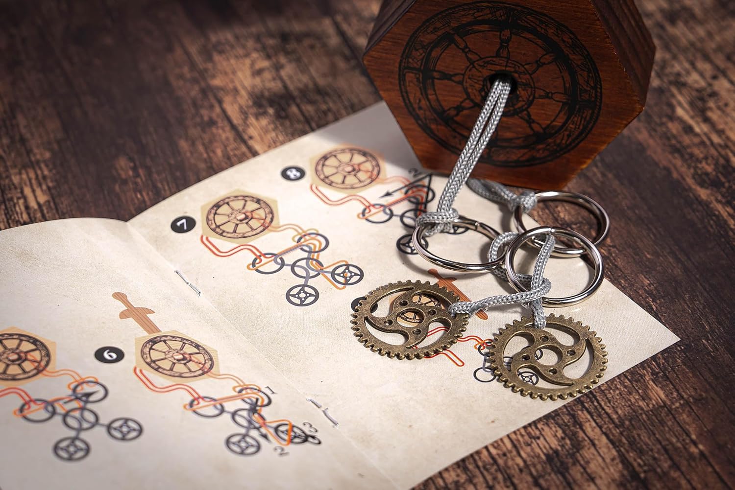 Professor Puzzle Myths & Legends Alexander the Great’s Gordian Knot Puzzle | Wooden Brainteaser Inspired by Ancient Greek Myth | Take-Apart Mechanical Puzzle with Story Booklet