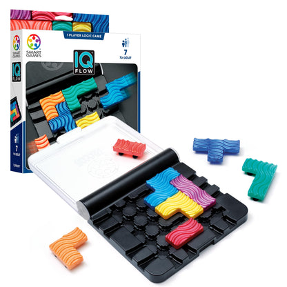 SmartGames - IQ Flow, 1 Player Logic Game with 120 Challenges, Ages 7+