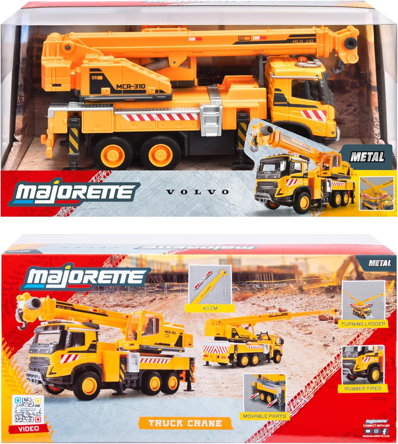 Majorette Volvo FH16 truck + wiellader