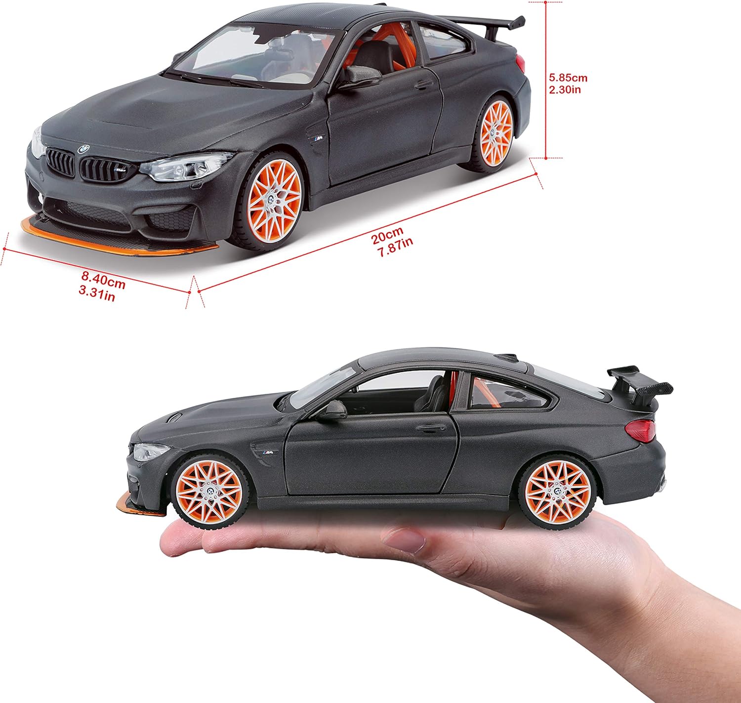 BBURAGO BMW M4 GTS - Modellino Realistico Auto in Scala 1:24, Licenza Ufficiale BMW, Età Consigliata 3+ Anni