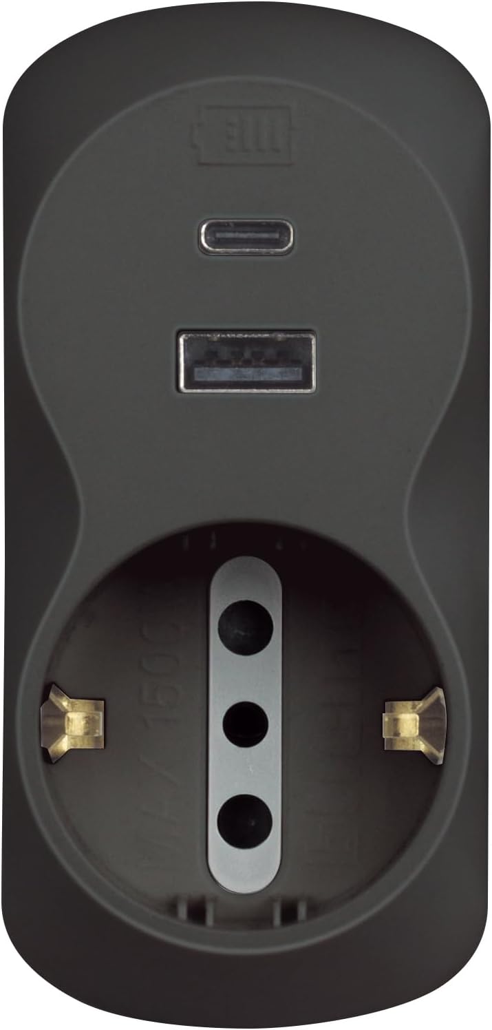 Adatt. B3 1 Pr. St Ted+2 10A+Usb