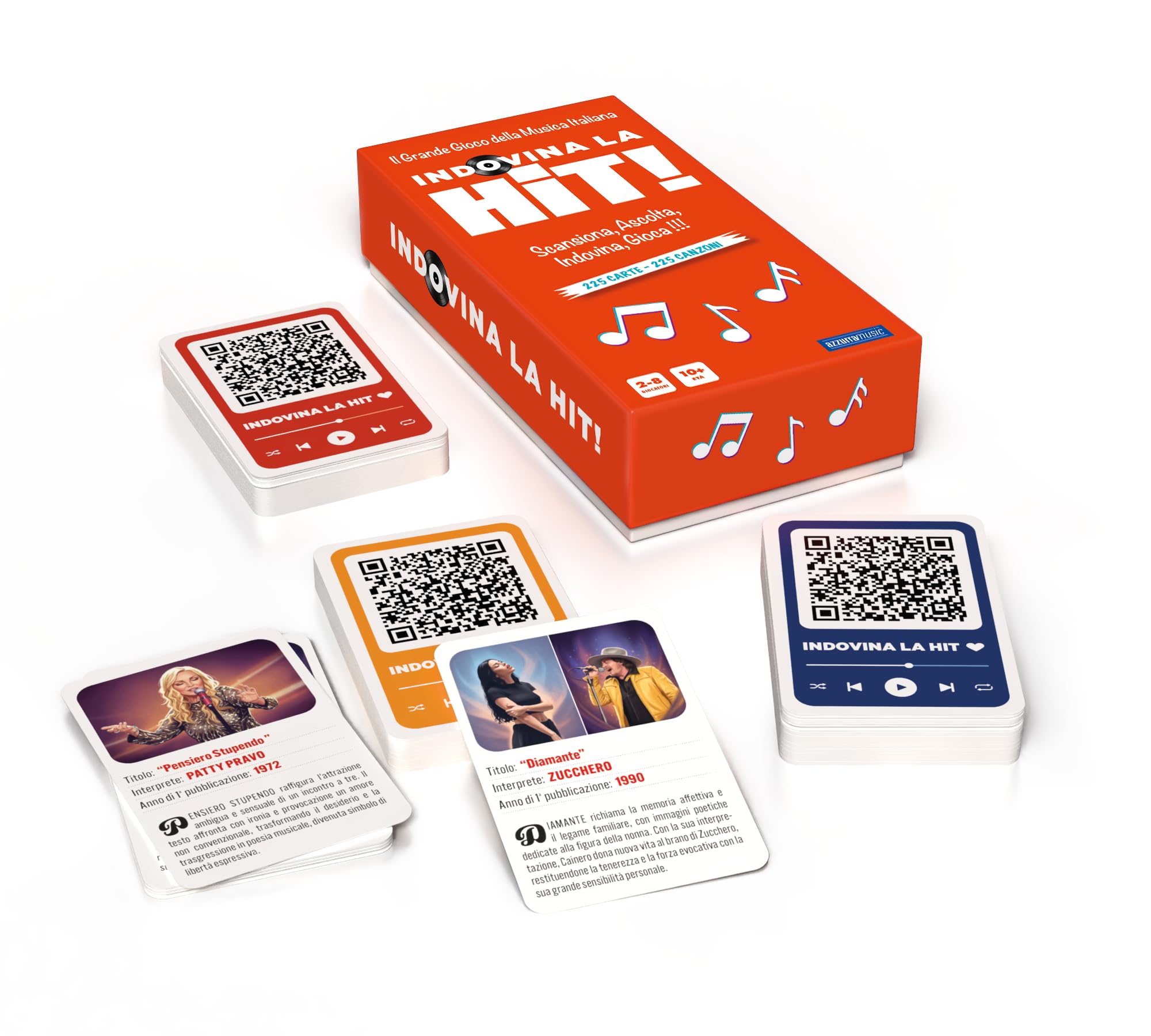 Azzurra Music Card Game + Booklet: Guess the Hit!