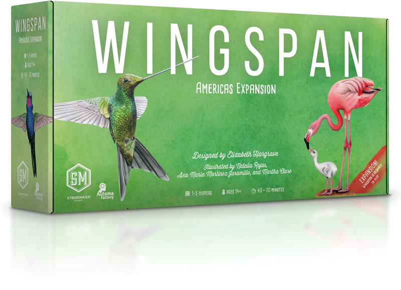 Stonemaier Games | Wingspan Americas Expansion | Board Game | Ages 14+ | 1-5 Players | 60-90 Minutes Playing Time