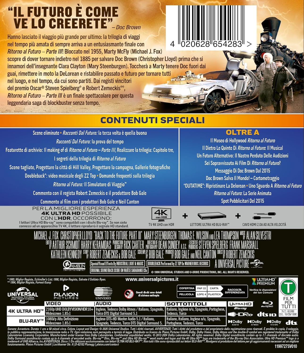 Ritorno Al Futuro 3 (4K Ultra Hd + 2 Blu-Ray)