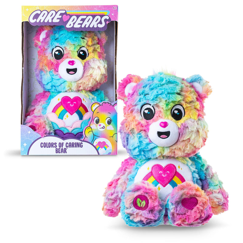 Basic Fun Care Bears 35cm Plush – Caring Colours Bear from the Cozy Collection – Soft Huggable Toy with Embroidered Details – Gift for Kids Ages 4+