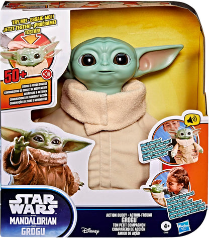 Star Wars Hasbro, action figure da 25 cm di Grogu Coccolavventura, giocattolo animatronico, peluche interattivo, giocattoli ispirati The Mandalorian and Grogu, dai 4 anni in su