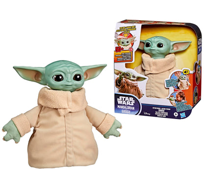 Star Wars Hasbro, action figure da 25 cm di Grogu Coccolavventura, giocattolo animatronico, peluche interattivo, giocattoli ispirati The Mandalorian and Grogu, dai 4 anni in su
