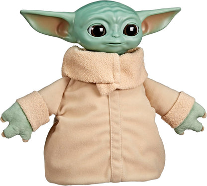 Star Wars Hasbro, action figure da 25 cm di Grogu Coccolavventura, giocattolo animatronico, peluche interattivo, giocattoli ispirati The Mandalorian and Grogu, dai 4 anni in su