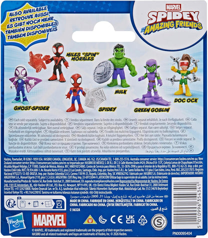 Marvel Spidey und Seine Super-Freunde Hulk Spielzeug mit Accessoire, 7,6 cm große Action-Figur, Superhelden-Spielzeug für Kinder, ab 3 Jahren, grün