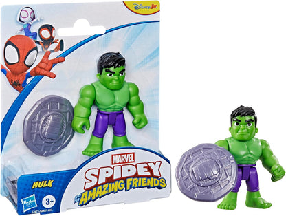 Marvel Spidey und Seine Super-Freunde Hulk Spielzeug mit Accessoire, 7,6 cm große Action-Figur, Superhelden-Spielzeug für Kinder, ab 3 Jahren, grün