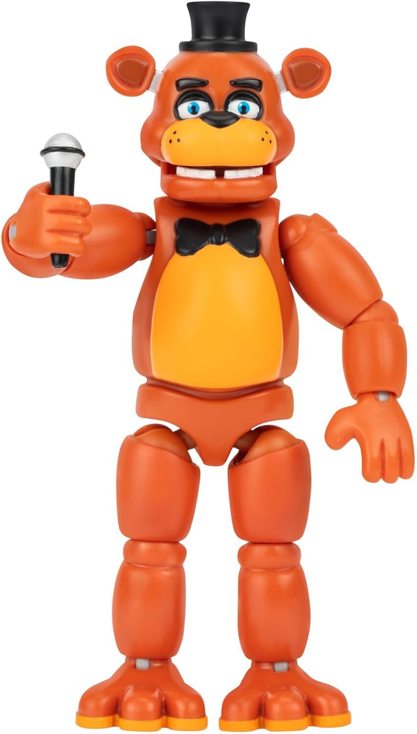 Five Nights at Freddys Classic Freddy - 5-Inch Articulated Figure with Jumpscare Feature and Glow-In-The-Dark Eyes