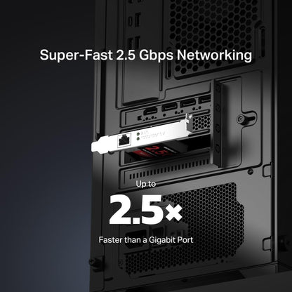 MERCUSYS MA310E 2.5 Gbps PCle Network Adapter, NAS Connection Network Card, Remote Control LAN, Energy-Efficient Ethernet, Low-Profile Bracket, Flexible Installation, No driver needed on Windows 11/10