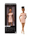 Barbie Basics Model Collector Fashion Doll 08 mit brünetten Haaren in einem braunen Kleid und Riemchensandaletten, universell passenden Kleidern und beweglichem Körper, JJX27