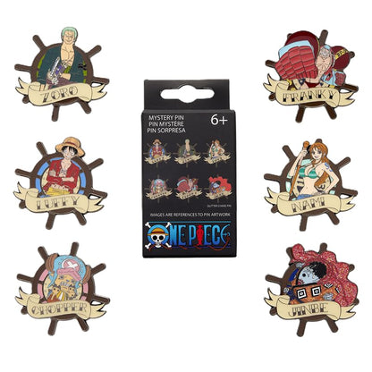 Loungefly - One Piece - Monkey D. Luffy - Tattoo Style Enamel Pin - 1 Of 6 to Collect - Styles Vary - One Piece - Blind Box Enamel Pins - Cute Collectable Novelty Brooch - for Backpacks & Bags