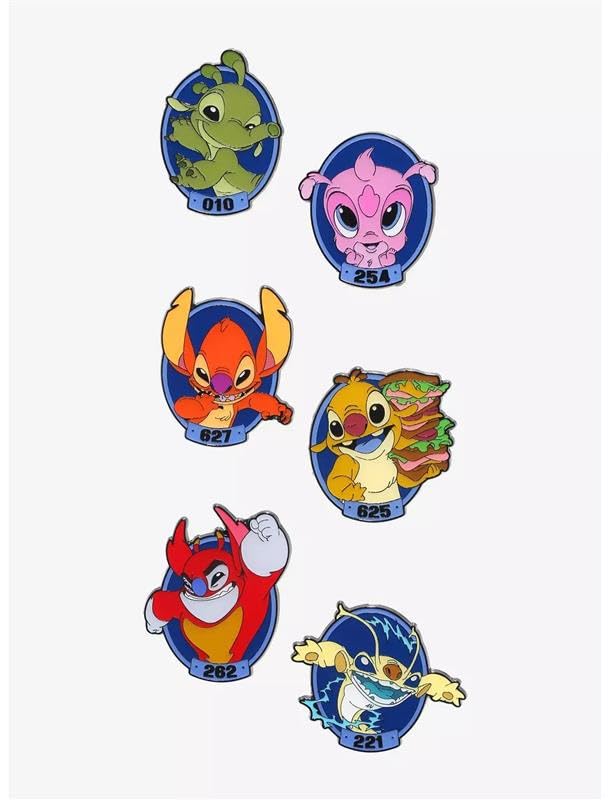 Loungefly - Disney - Lilo & Stitch - Stitch Experiments Enamel Pin - 1 Of 6 to Collect - Styles Vary - Blind Box Enamel Pins - Cute Collectable Novelty Brooch - for Backpacks & Bags
