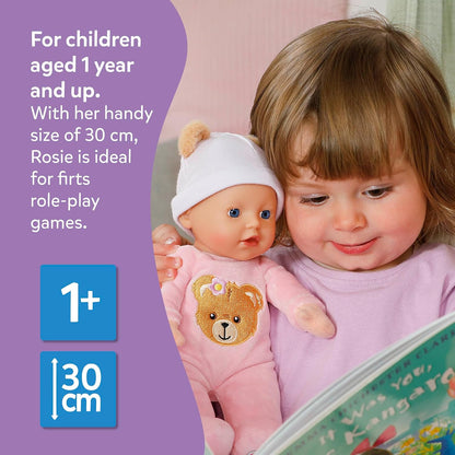 BABY born Interactive Rosie 30cm, soft baby doll with 6 sounds & bottles