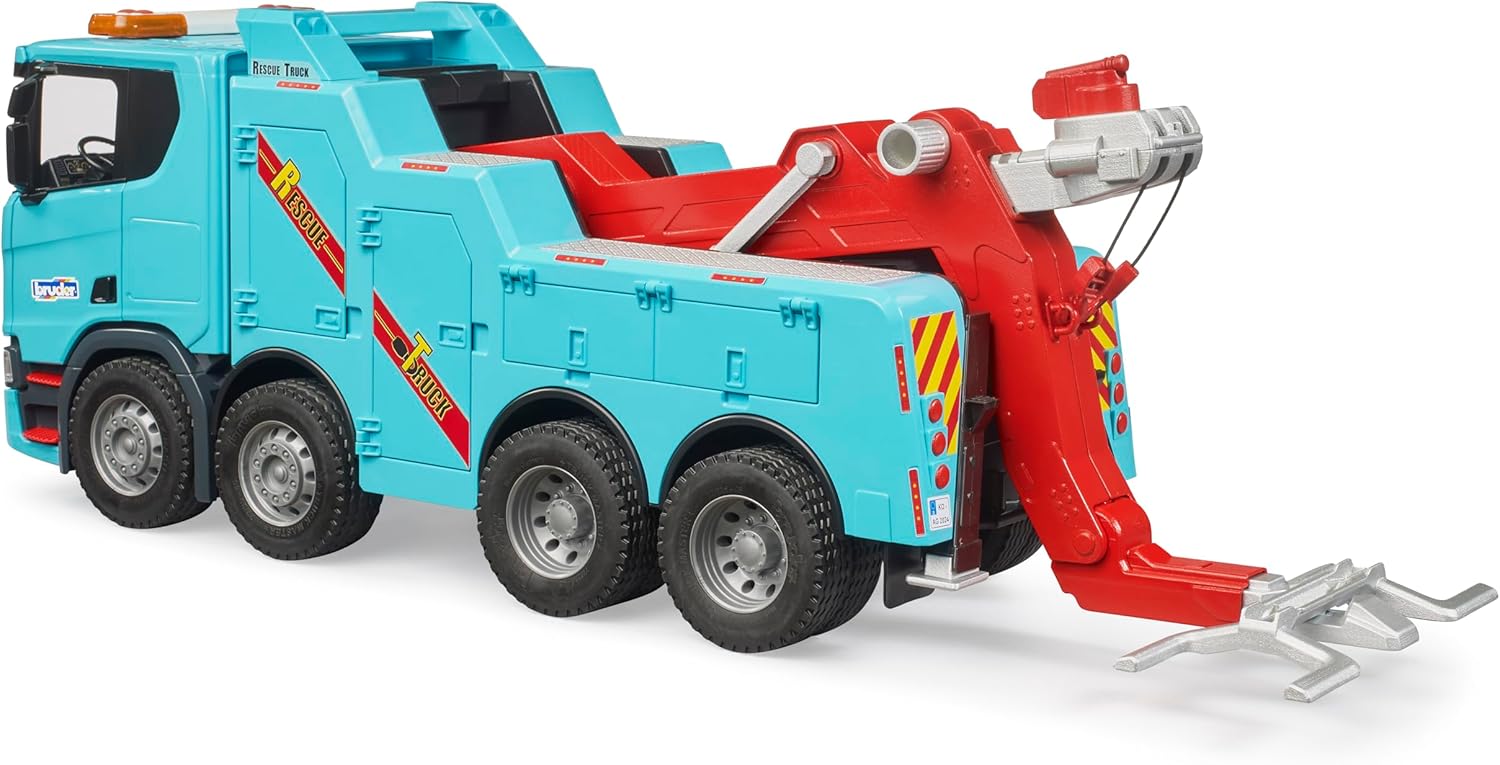 Bruder 03553 - Scania Super 560R Breakdown and Towing Truck with Light and Sound Module - 1:16 Vehicles, Tow Trucks, Tugs, Roadside Assistance, Carriers
