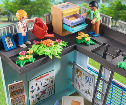 Playmobil 71327 City Life Large School, furnished barrier-free school building with lift, educational toy, fun imaginative role play, playsets suitable for children ages 4+