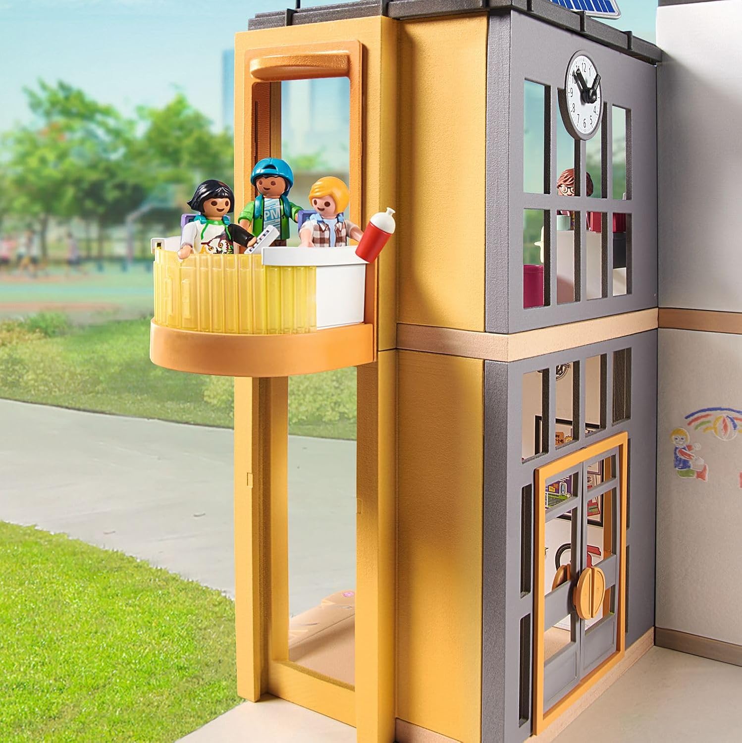 Playmobil 71327 City Life Large School, furnished barrier-free school building with lift, educational toy, fun imaginative role play, playsets suitable for children ages 4+