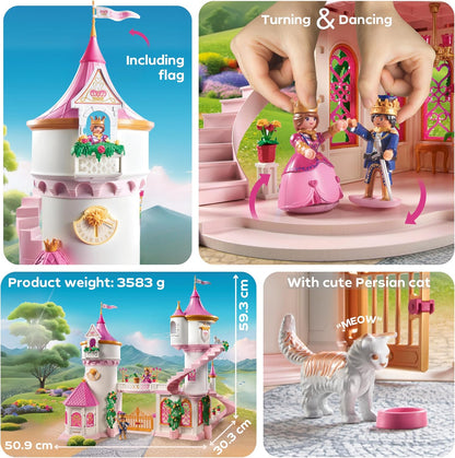 Playmobil | Princess Magic | Princess Castle with Royal Couple | Princess Toy | Castle Playset | Fairy Tale Toy for Kids Aged 4+ | 71845
