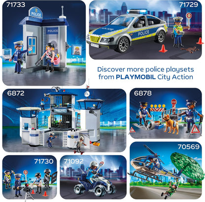 Playmobil | Action Heroes | Police Command Centre | Police toy | Adventure toy for children aged 4+ | Encourages role play & creativity | With play figures & accessories | 71873