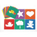 Colorations Familiar Shapes Stencils for Kids, 8 inch, Jumbo, Sturdy, Kwaliteit, Washable, Paint, Teken, Spray, Klaslokaal, Arts & Crafts, Teacher, Educational (Item # ESTEN