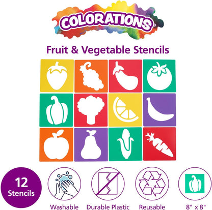 Colorations - Colorations - Herbruikbare Fruit Sjablonen - 12st.