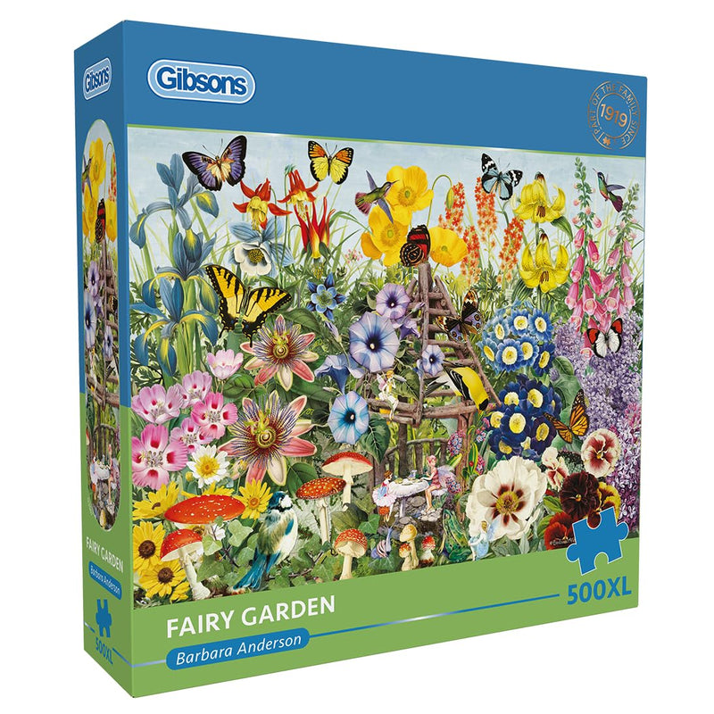 Gibsons legpuzzel Fairy Garden 500XL - kleurrijke dieren puzzel