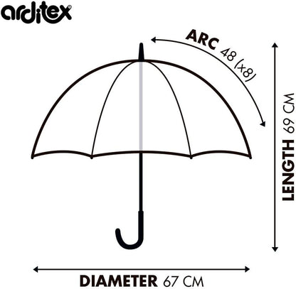 ARDITEX Minnie Mouse Transparent Children's Umbrella, EVA, 67 cm Diameter, Bubble Shape, Manual Opening, 8 Panels