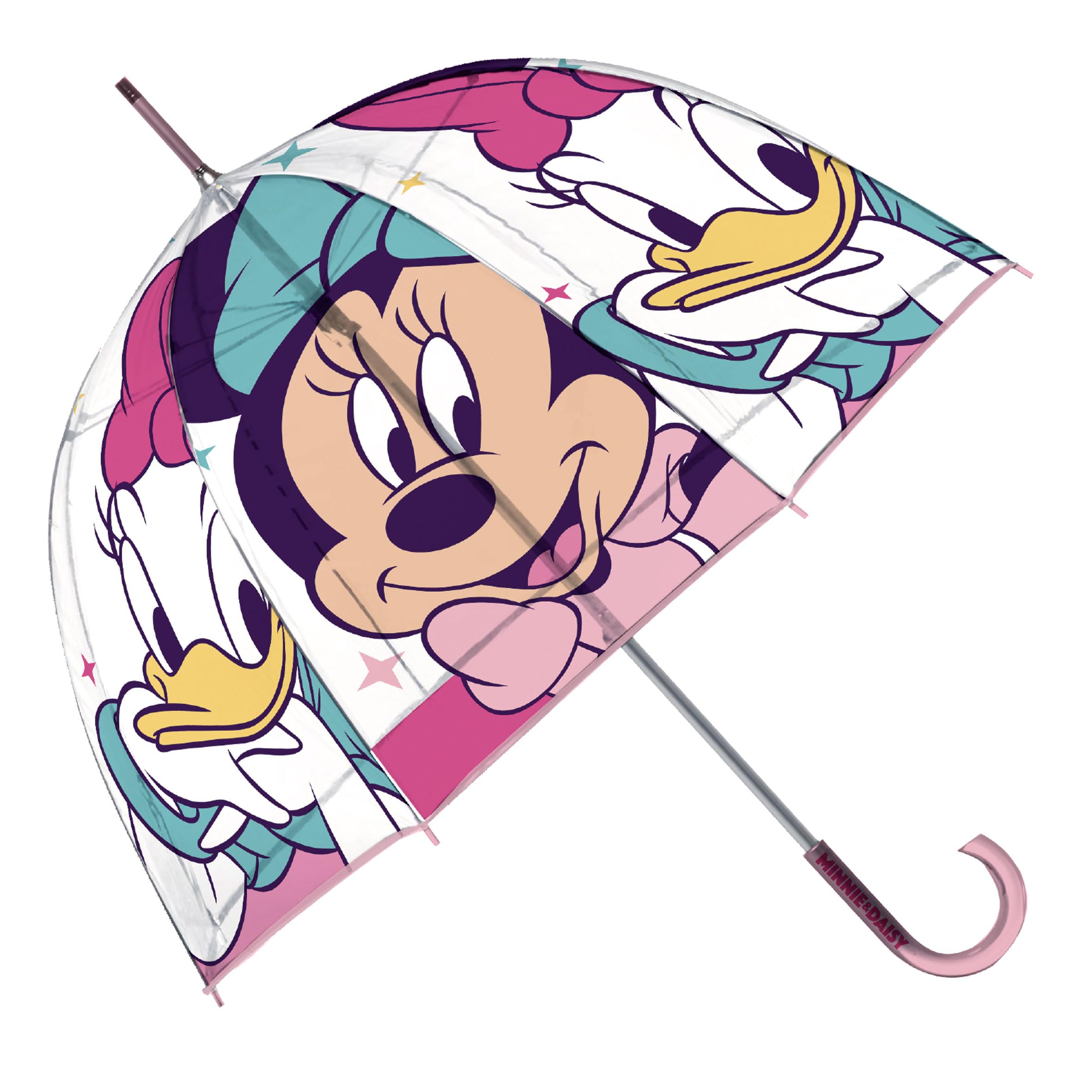 ARDITEX Minnie Mouse Transparent Children's Umbrella, EVA, 67 cm Diameter, Bubble Shape, Manual Opening, 8 Panels