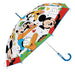 ARDITEX Disney Umbrella for Children, Mickey Mouse, Donald Duck, Goofy, Pluto, Transparent EVA, 8 Panels, Diameter 82 cm, Manual Opening