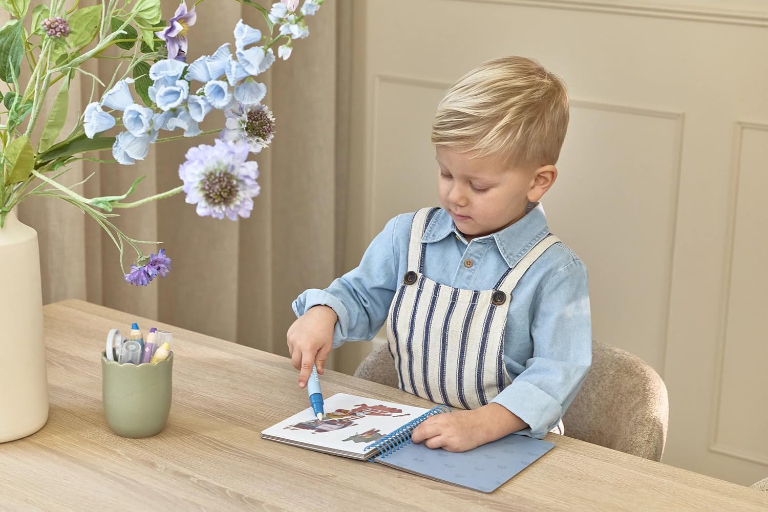 Bambolino Toys - Little Dutch Magisch Waterkleurboek Jim Voertuigen