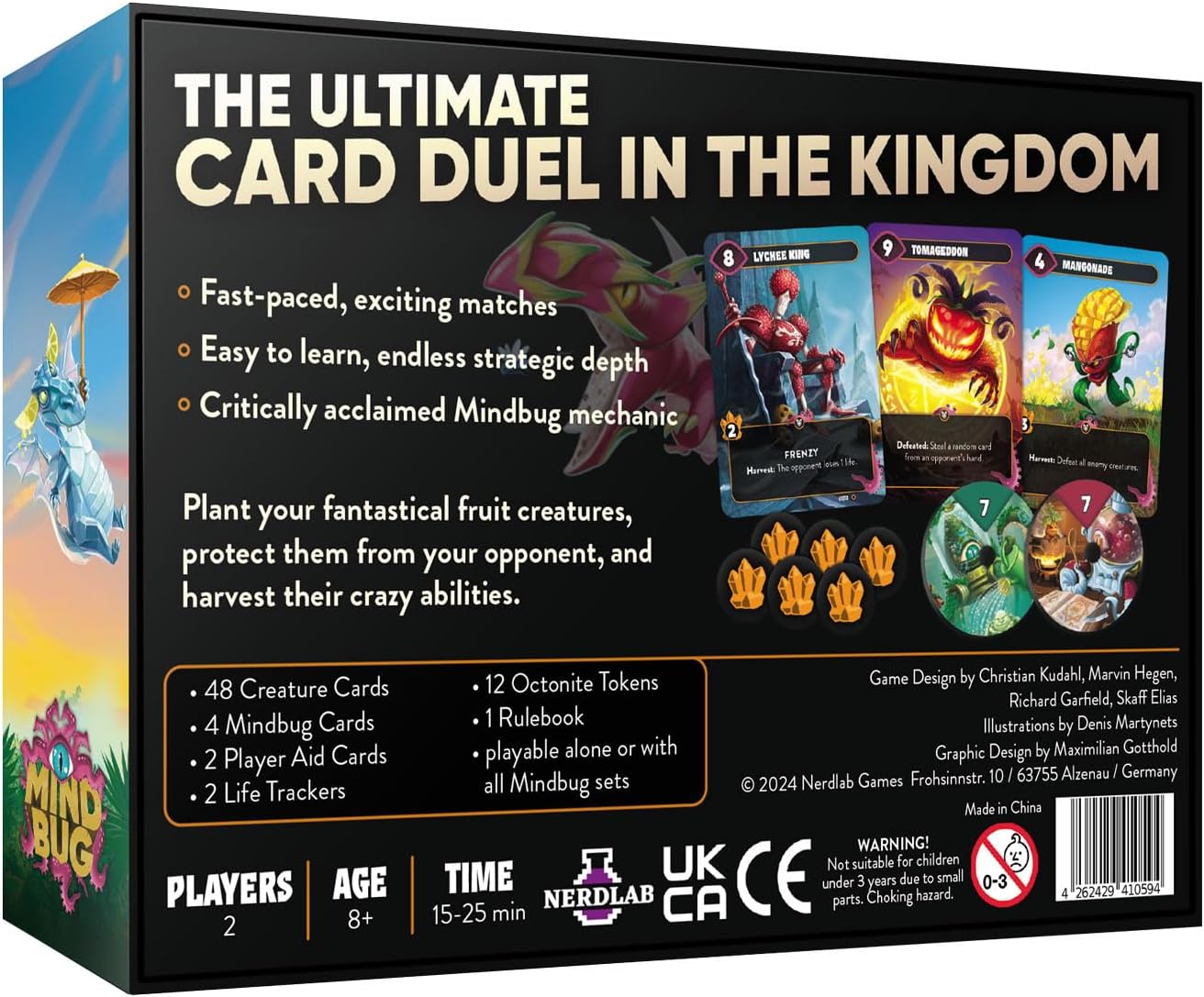 Mindbug: Battlefruit Kingdom, Strategy Card Game for 2 Players, 8+ Years, 15-25 Mins, (English