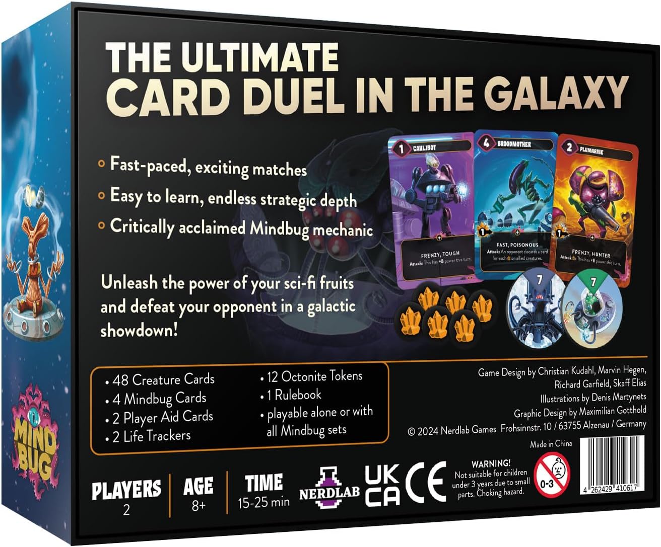 Mindbug - Battlefruit Galaxy, Strategy Card Game, 2 Players, 8+ Years, 15-25 Mins, (English