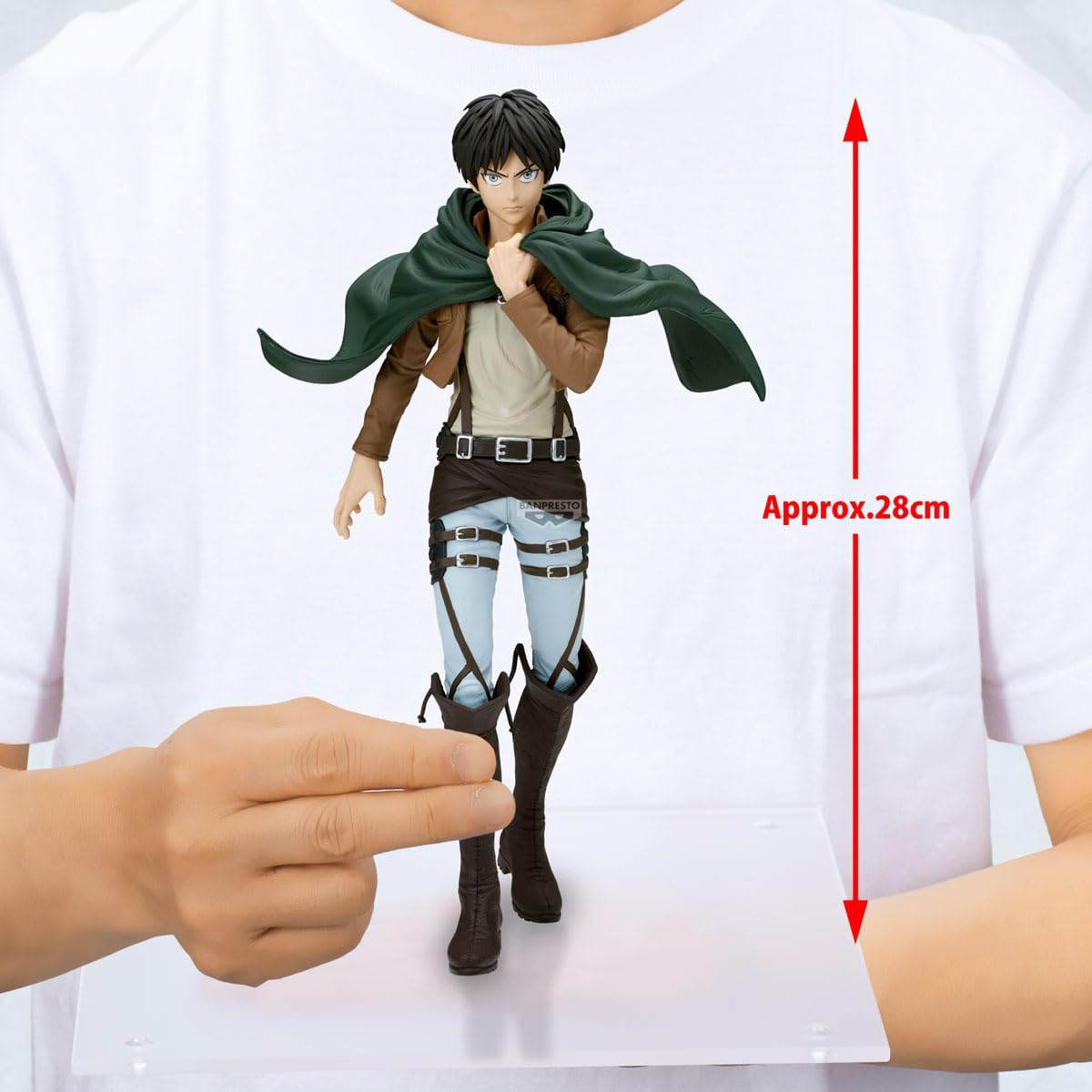 Banpresto Eren Yeager Attack On Titan Actiefiguur, 28 cm, BP29875P, meerkleurig, verzamelfiguur, ideaal voor anime-fans