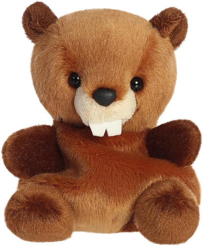 AURORA 33898, Palm Pals Chewy Beaver Bear, 13cm, Soft Toy, Brown