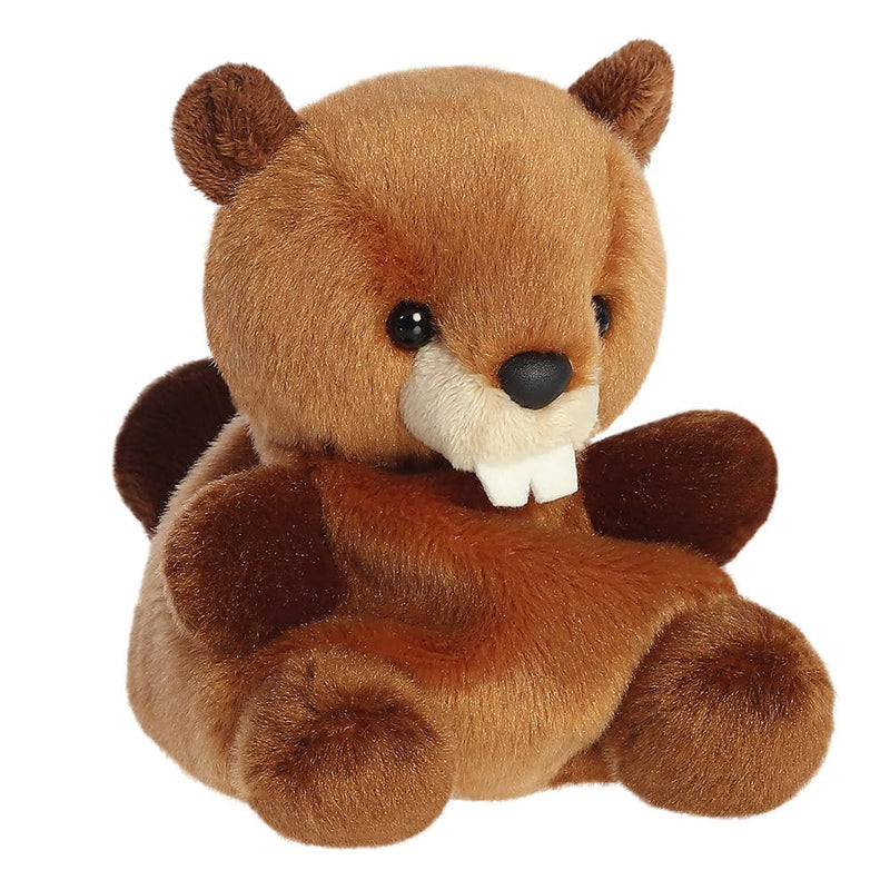 AURORA 33898, Palm Pals Chewy Beaver Bear, 13cm, Soft Toy, Brown