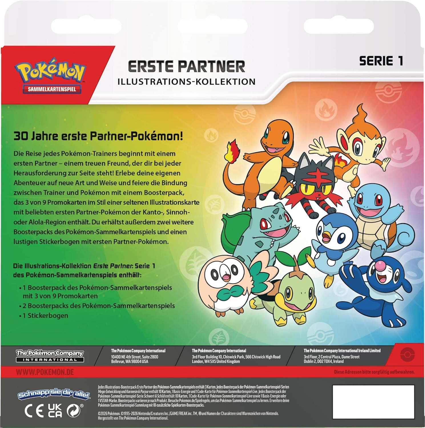 Pokémon (verzamelkaartspel), PKM Eerste Partner-collectie #1