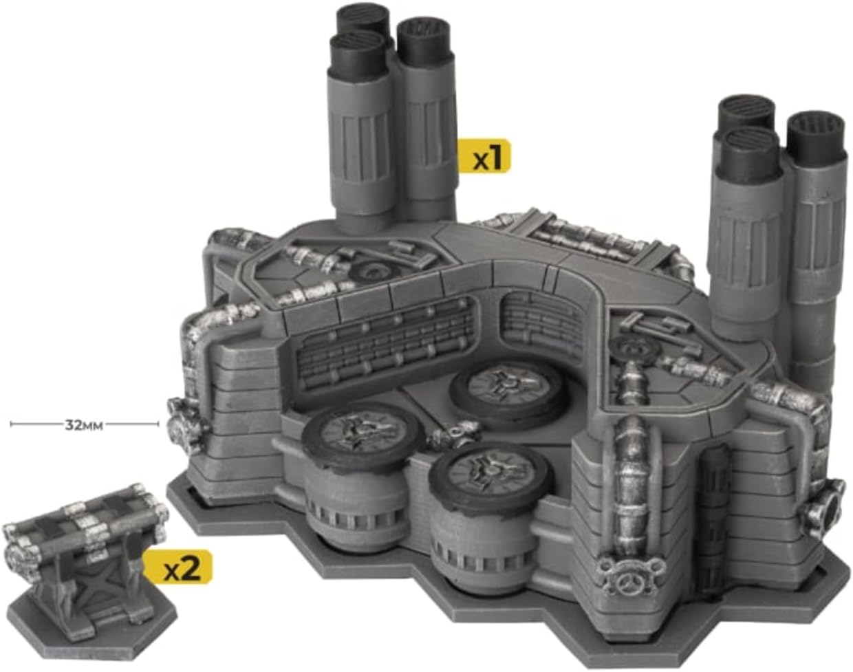 Hextech: Industrial Fluidworks - Processing Plant (Battlefield in a Box, Pre-Painted Table top Terrain