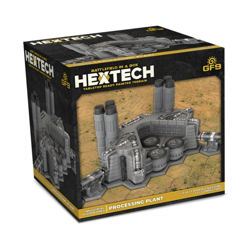 Hextech: Industrial Fluidworks - Processing Plant (Battlefield in a Box, Pre-Painted Table top Terrain