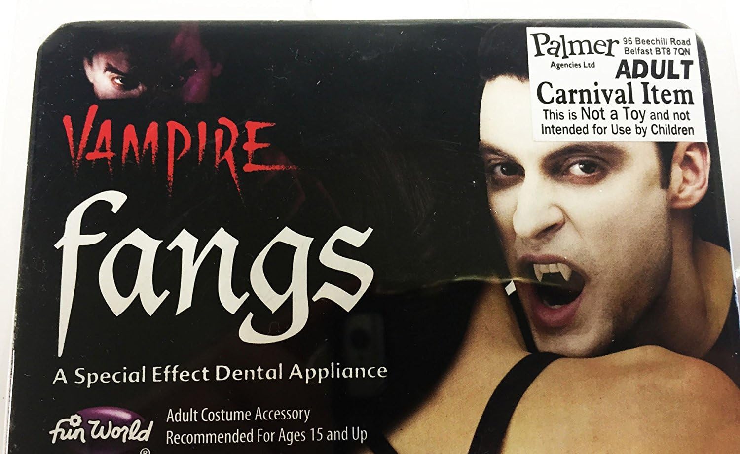 Vampire Fangs (set of 2 tooth caps) - with new improved putty! (accesorio de disfraz